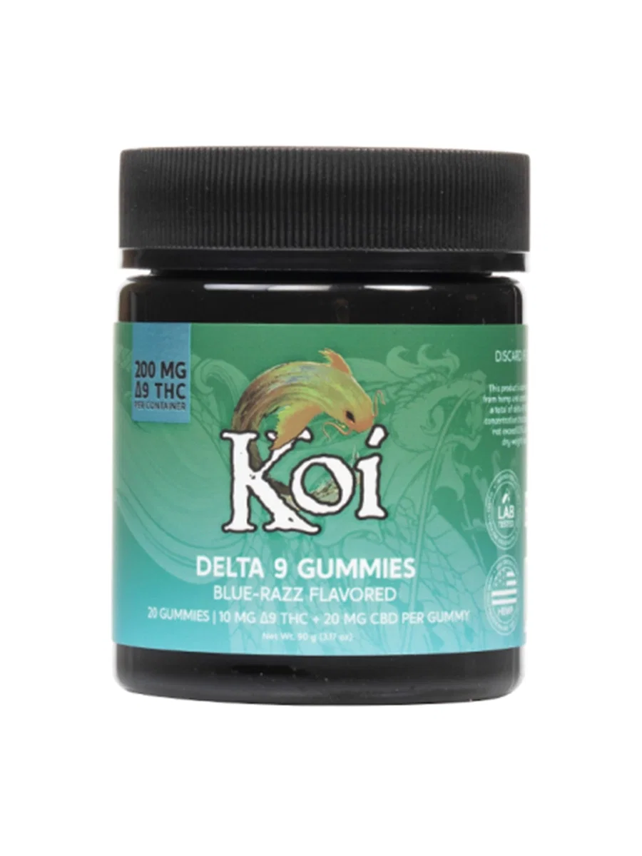 Image of Blue-Razz Koi Delta 9 THC Gummies 200mg