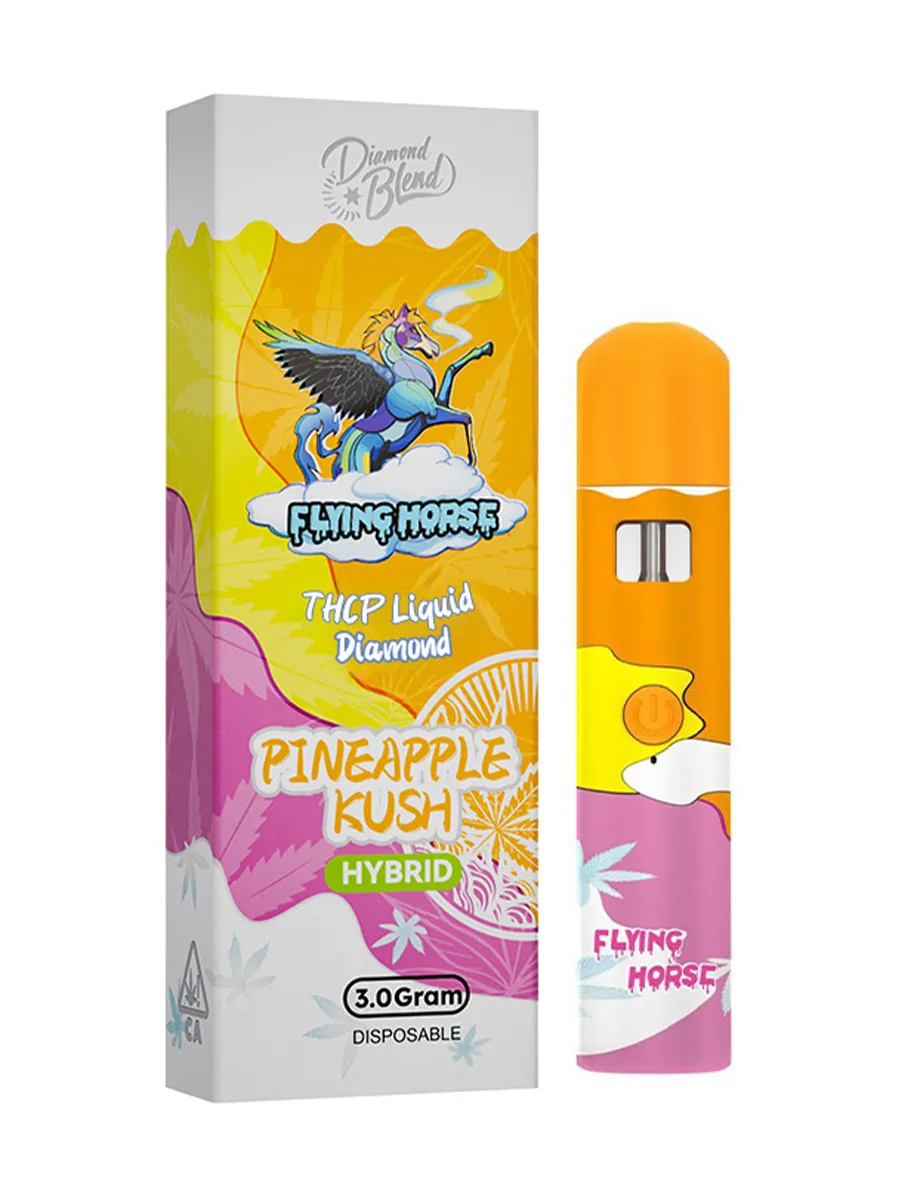 Image of Pineapple Kush Flying Horse THC-P Liquid Diamond Disposable 3G
