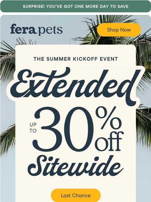 EXTENDED: Up to 30% Off Sitewide ‼️