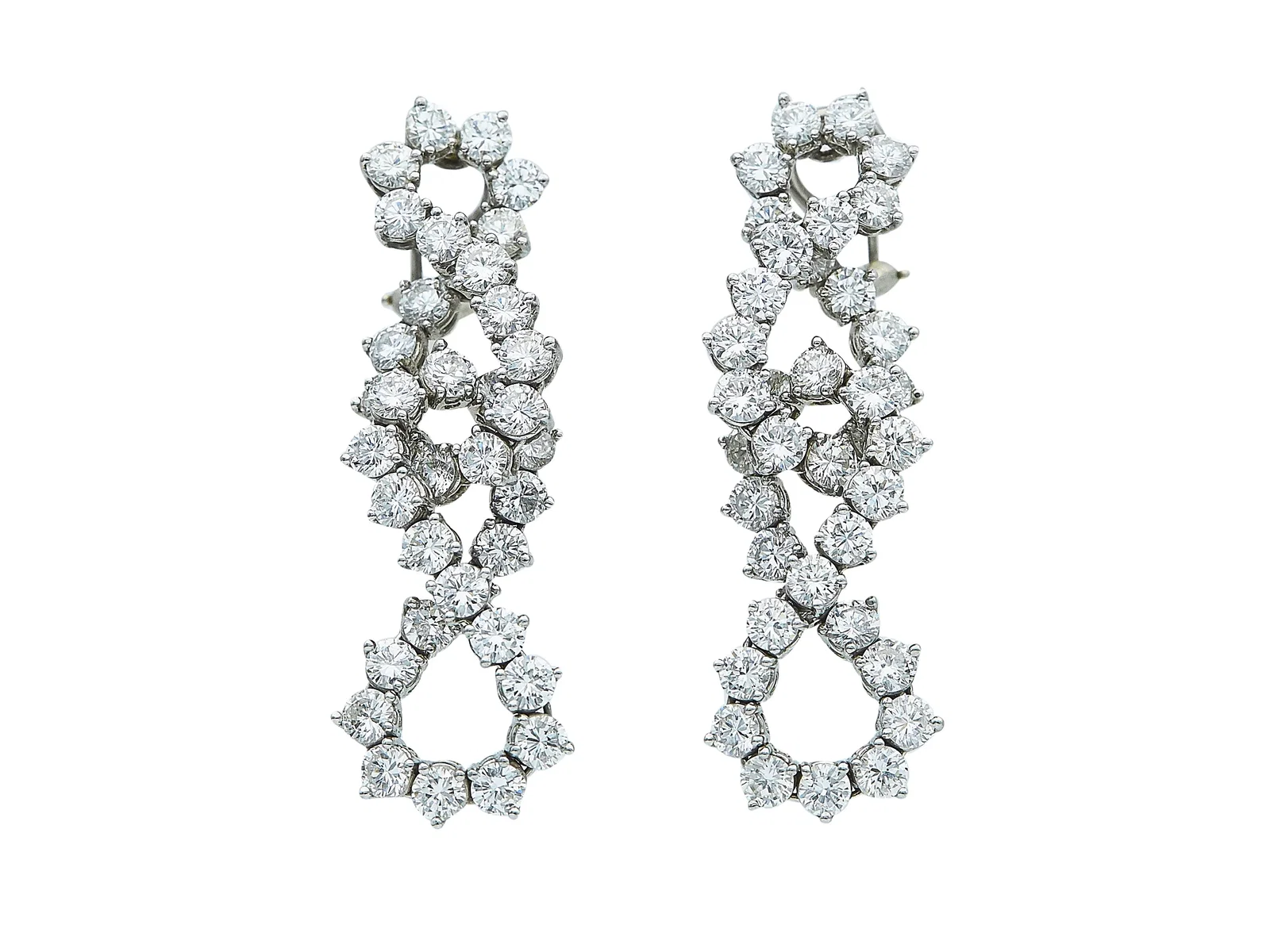 Image of Tiffany & Co. Diamond Pendant Earrings