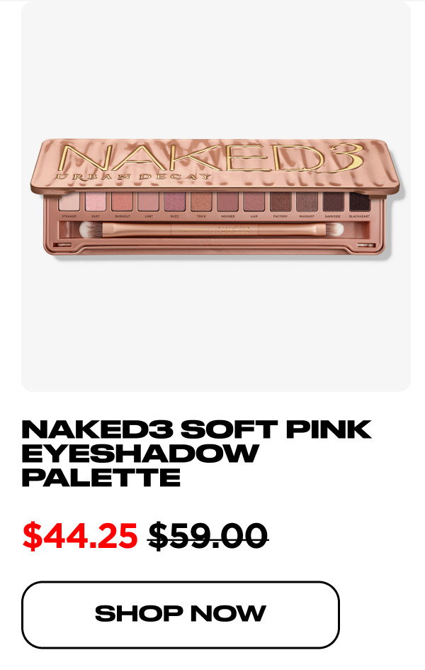 NAKED3 SOFT PINK EYESHADOW PALETTE
