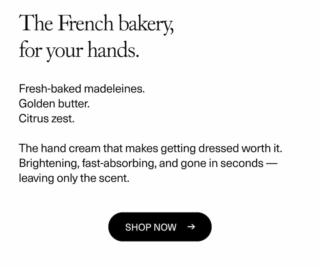 The French bakery, for your hands.