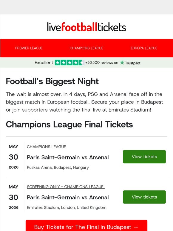 PSG vs Arsenal. One Winner. One Legendary Night. ⚽