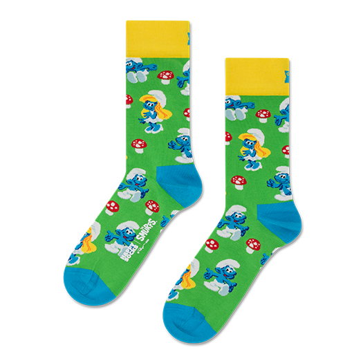 The Smurfs Mushroom Field Sock