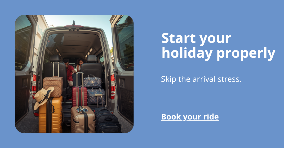 image of suitcase and text encouraging the user to check their price