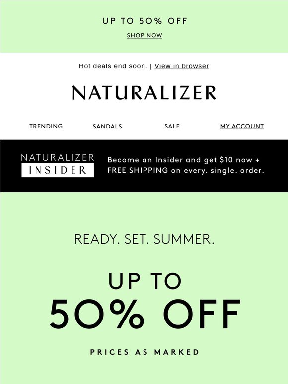Up to 50% off summer must-haves
