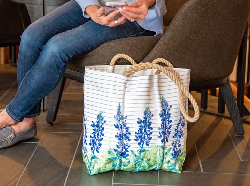 Lupine Sailor Stripe Medium Tote