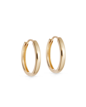 Solid Gold Medium Hoops