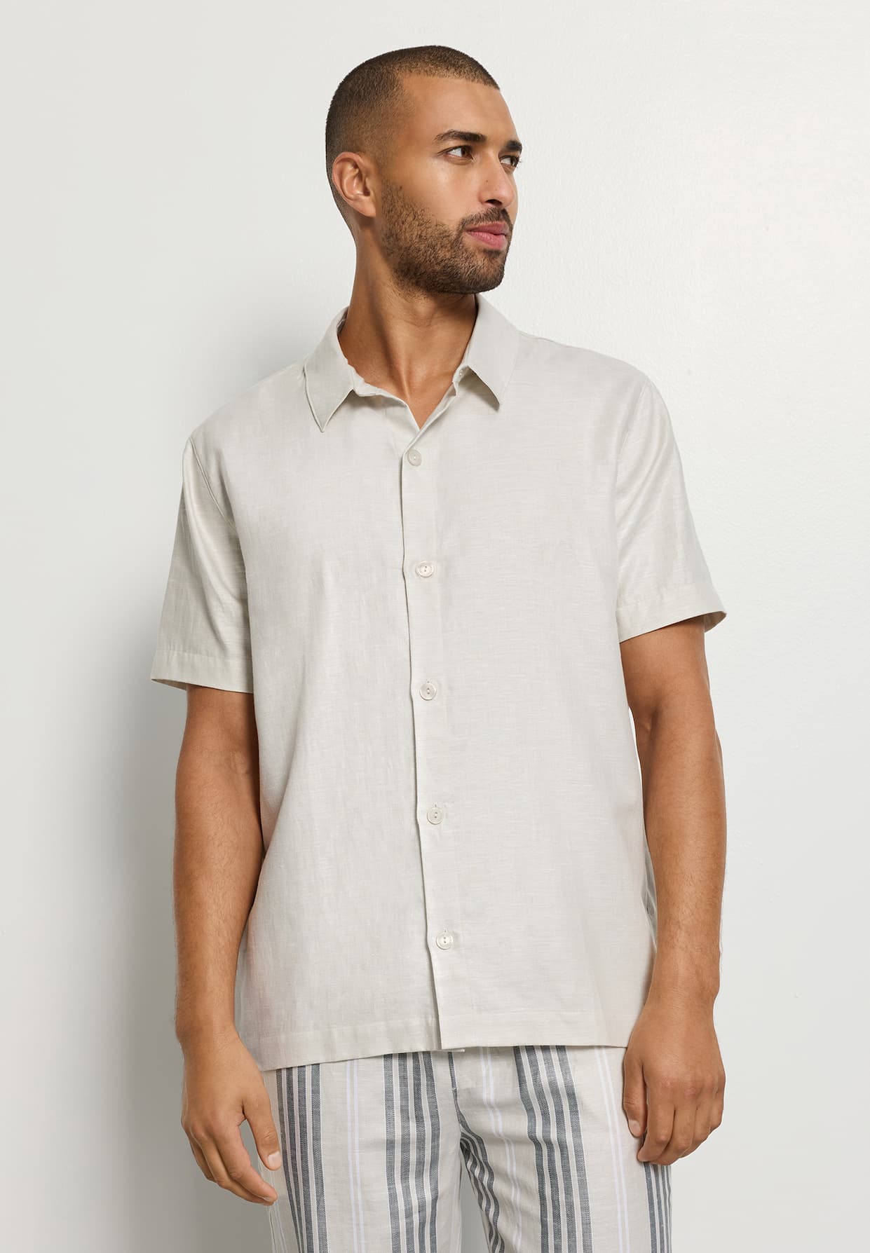 Urban Casuals  Linen and Cotton Shirt