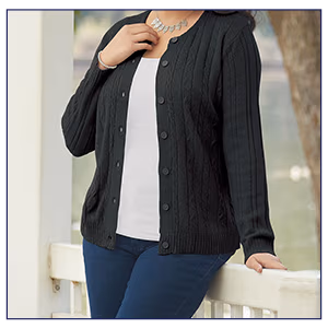 Women's Cable Knit Cardigan