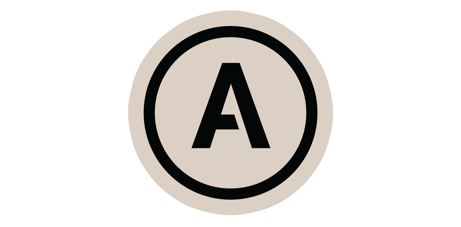 an image of a black and white logo with the letter a in the middle