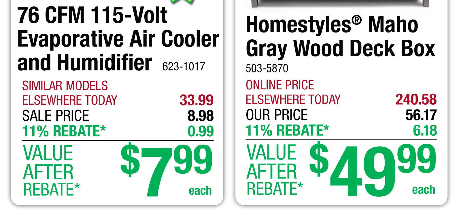 Homestyles® Maho Gray Wood Deck Box - ONLY $49.99 After Rebate*!