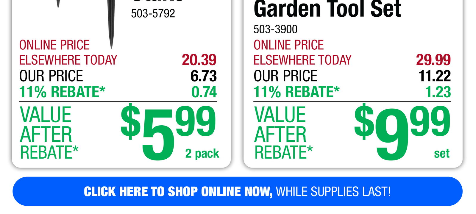 Garden Tool Set - ONLY $9.99 After Rebate*!