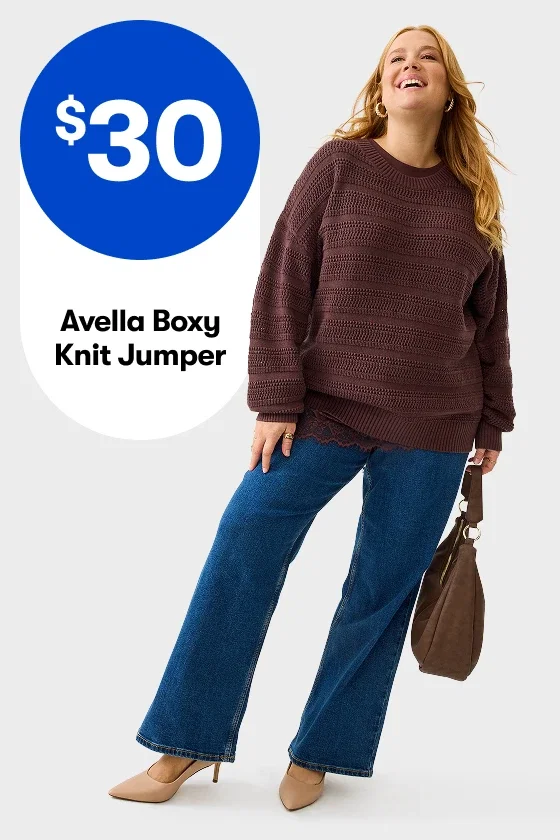 $30 Avella Boxy Knit Jumper