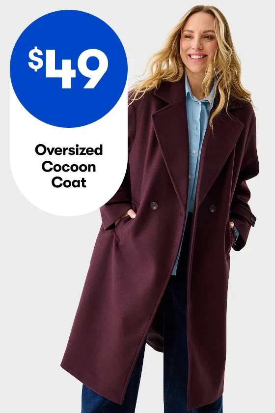 $49 Oversized Cocoon Coat