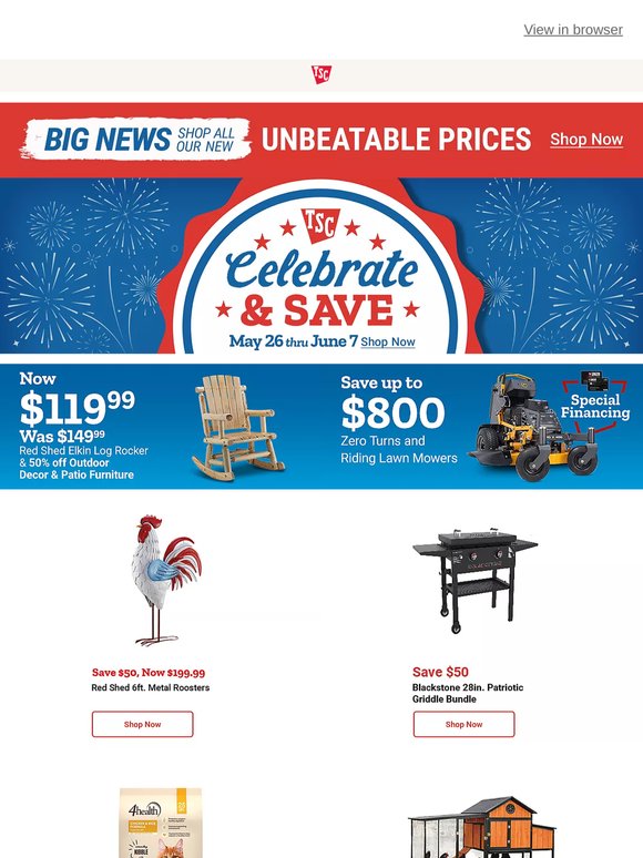 Celebrate & Save with Unbeatable Prices at Tractor Supply
