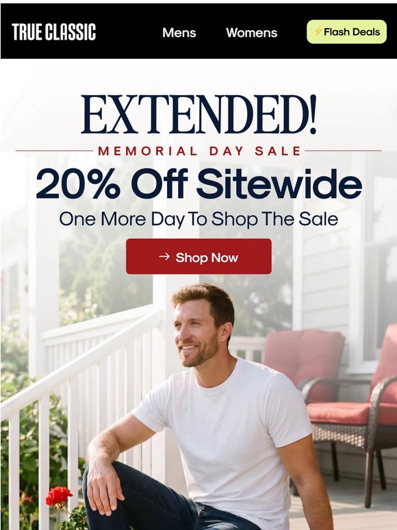 SALE Extended 24 Hours ⚡ 20% Off Sitewide