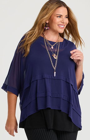 Mesh Indigo Violet Overtop in Indigo Violet