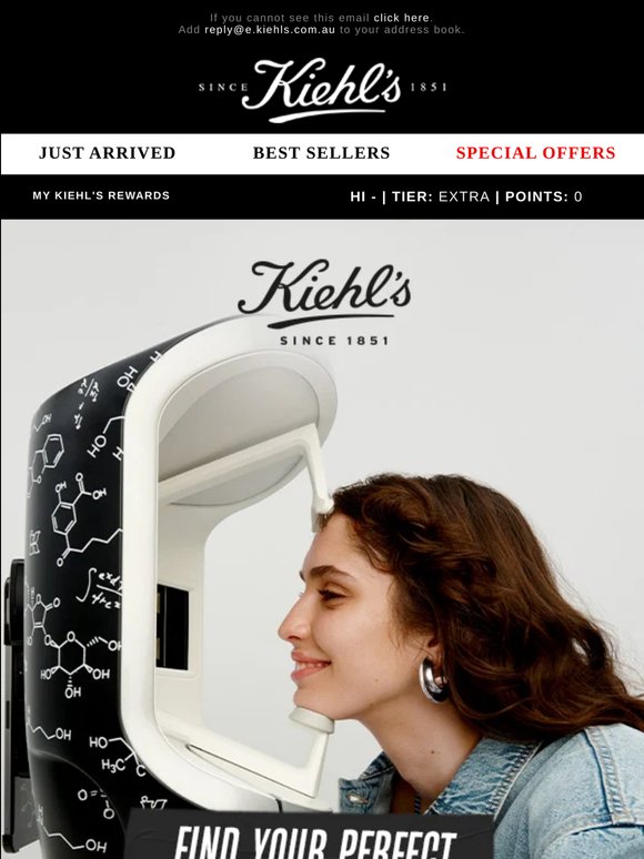 Try Derma Reader: 20% OFF* in Kiehl’s Boutiques✨
