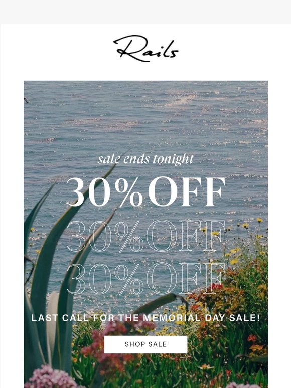 30% OFF ENDS TONIGHT ⏰