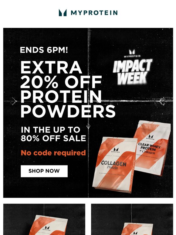 FLASH: Extra 20% off Protein Powders  📢