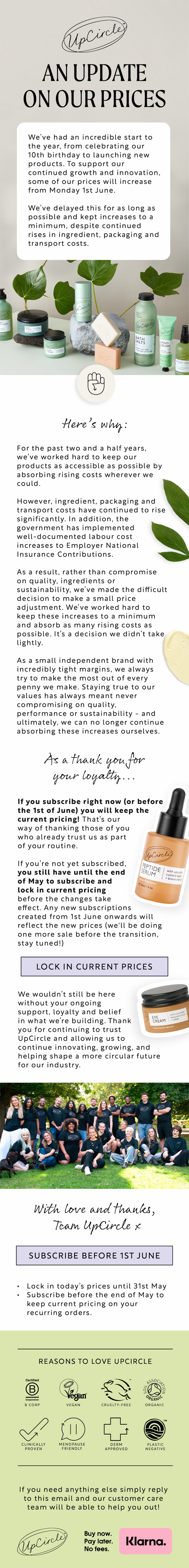 Subscribe before prices increase - shop now