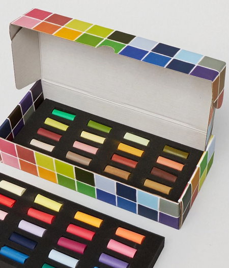 Cass Art Artists' Soft Pastels Half Assorted Colours Set of 40