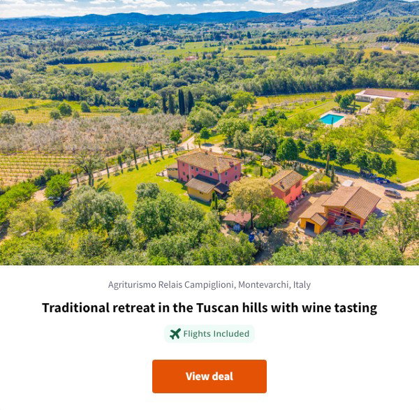 Traditional retreat in the Tuscan hills with wine tasting