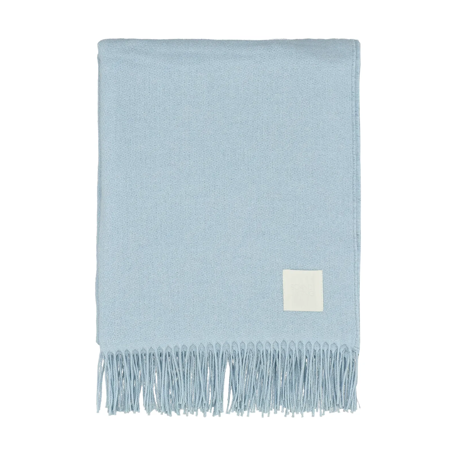Loom cotton throw 125x170 cm Sky blue