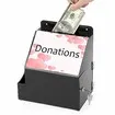 Suggestion Box Acrylic Wall Mounted Donation Lock Sign Slot Office Ballot Locking Mailbox Comment Black Secure Collection