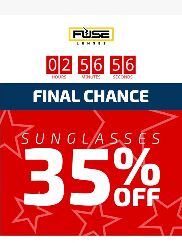 🚨 Final Hours for 35% Off Sunglasses! 🚨