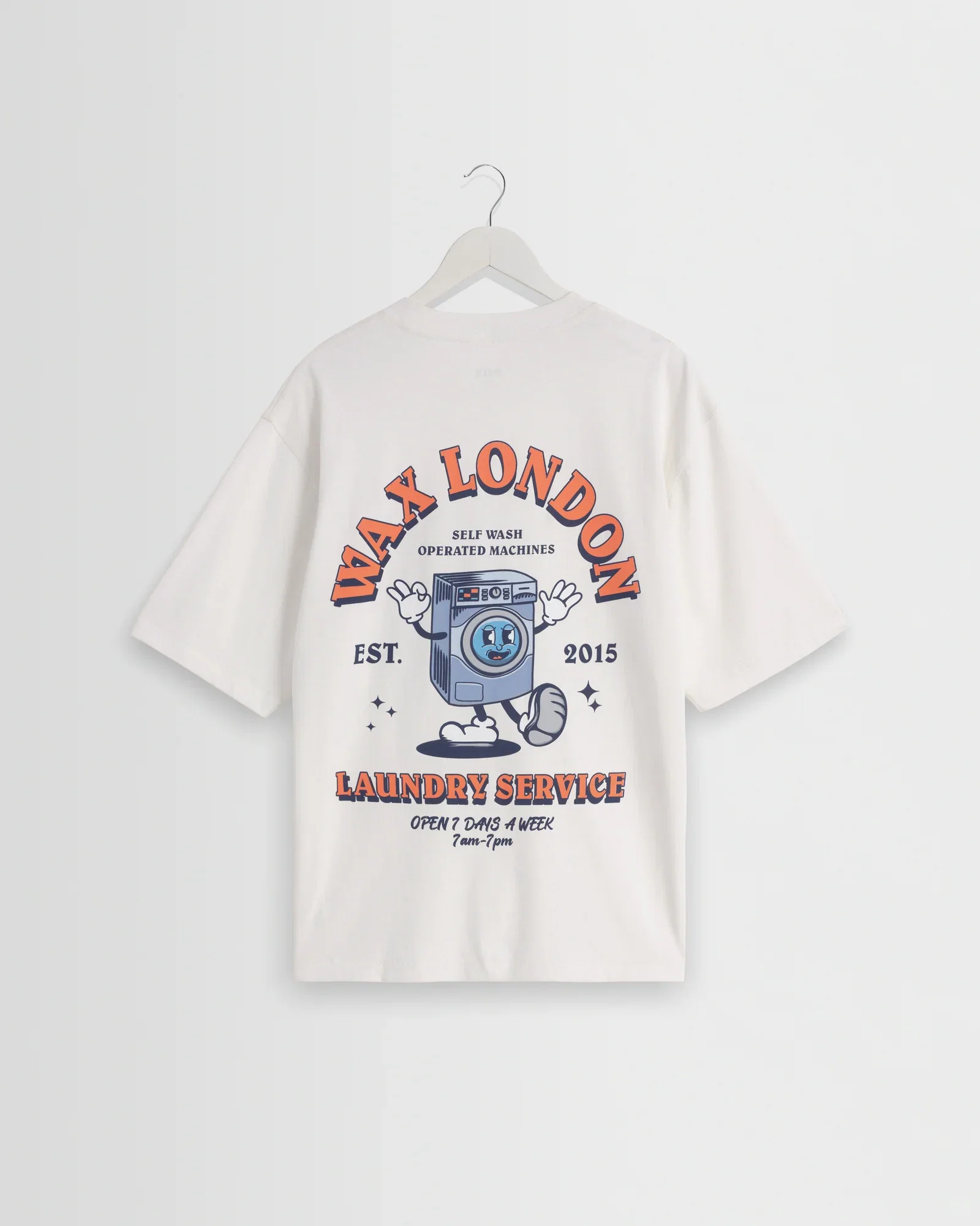 Milton - Off White Organic Cotton Laundry Graphic T-Shirt