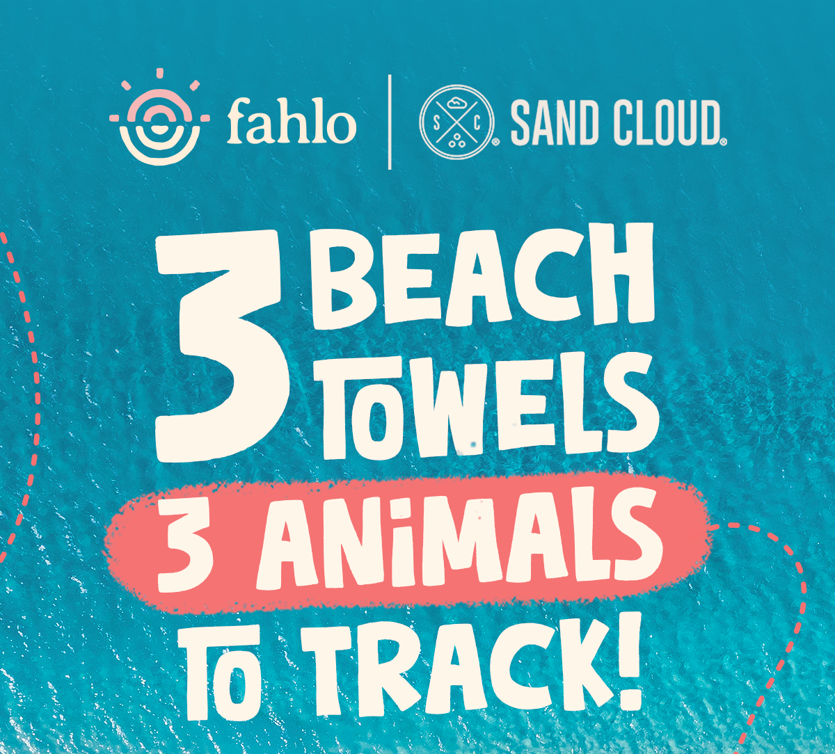 3 beach towels 3 animals to track! Get yours for a limited time only!