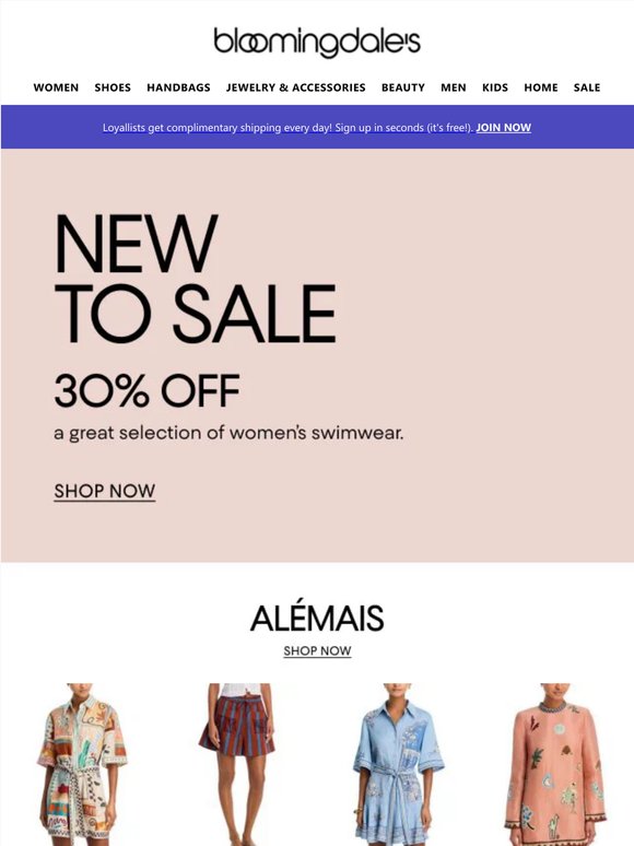 New to sale: 30% off swim