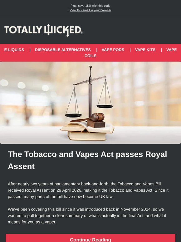 , the Tobacco and Vapes Act passes Royal Assent. 📖