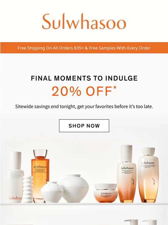 Ending Soon! 20% Off to Stock Up for Summer