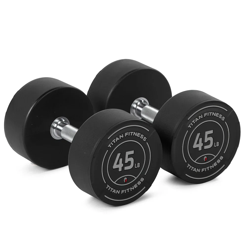 Image of 45 LB Pair Round Urethane Dumbbells