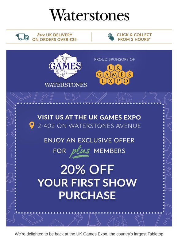 Waterstones At UK Games Expo | PLUS EXCLUSIVE