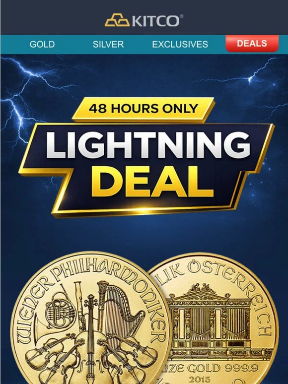 ⚡Lightning Deal - 1 oz Gold Philharmonic - Only $49 USD Over Spot!
