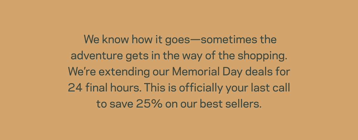 Gear up for the summer 25% off