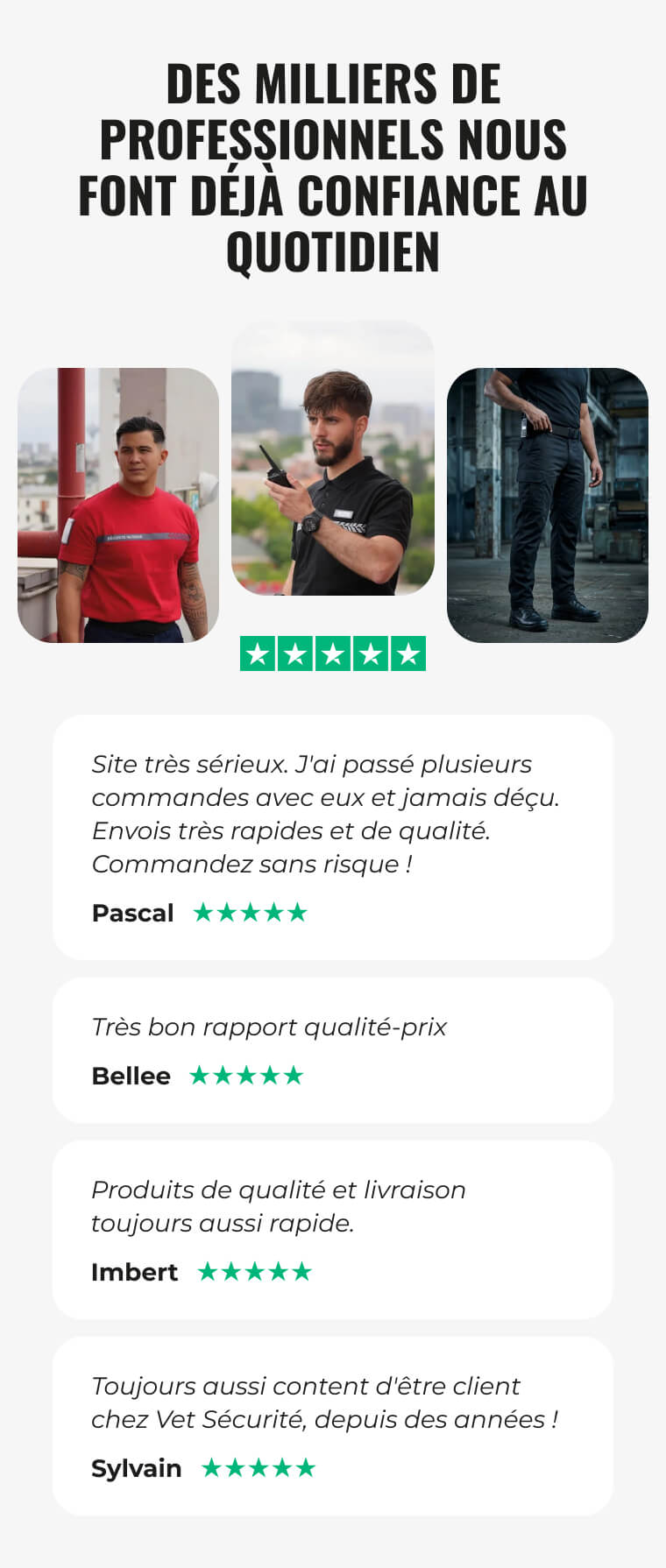 Des milliers de professionnels nous font déjà confiance au quotidien. 1 