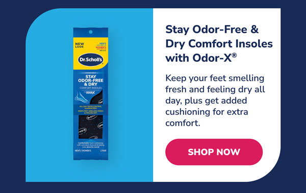 Stay Odor-Free & Dry Comfort Insoles with Odor-X® | Shop Now