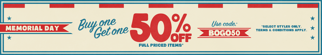 Buy One, Get One 50% Off*