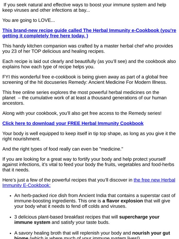 23 Best New Herbal Recipes for Your Immunity (excellent e-Cookbook free for you today, )