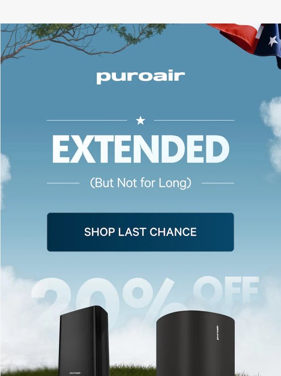 Extended: 20% Off Ends Soon 🛍️