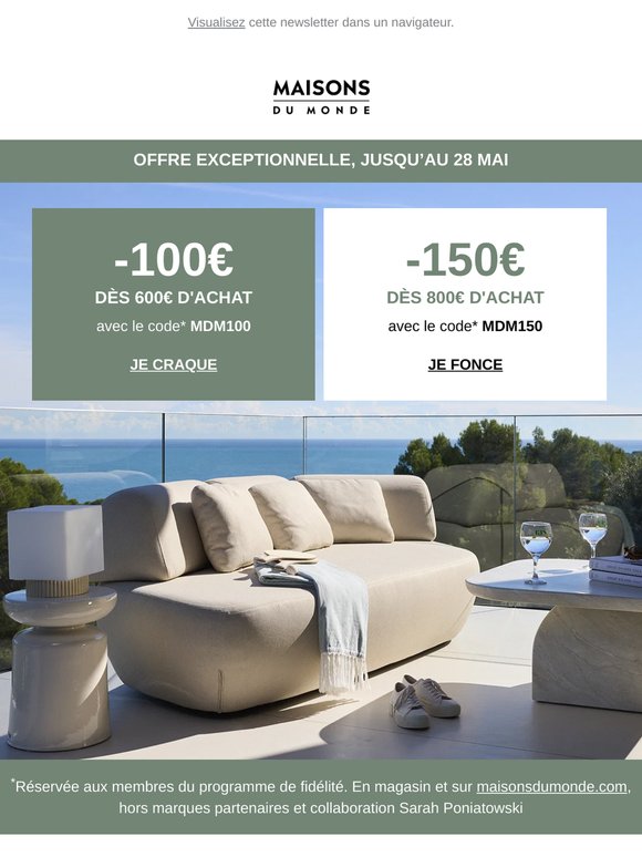 Dès maintenant : remise immédiate jusqu’à 150€
