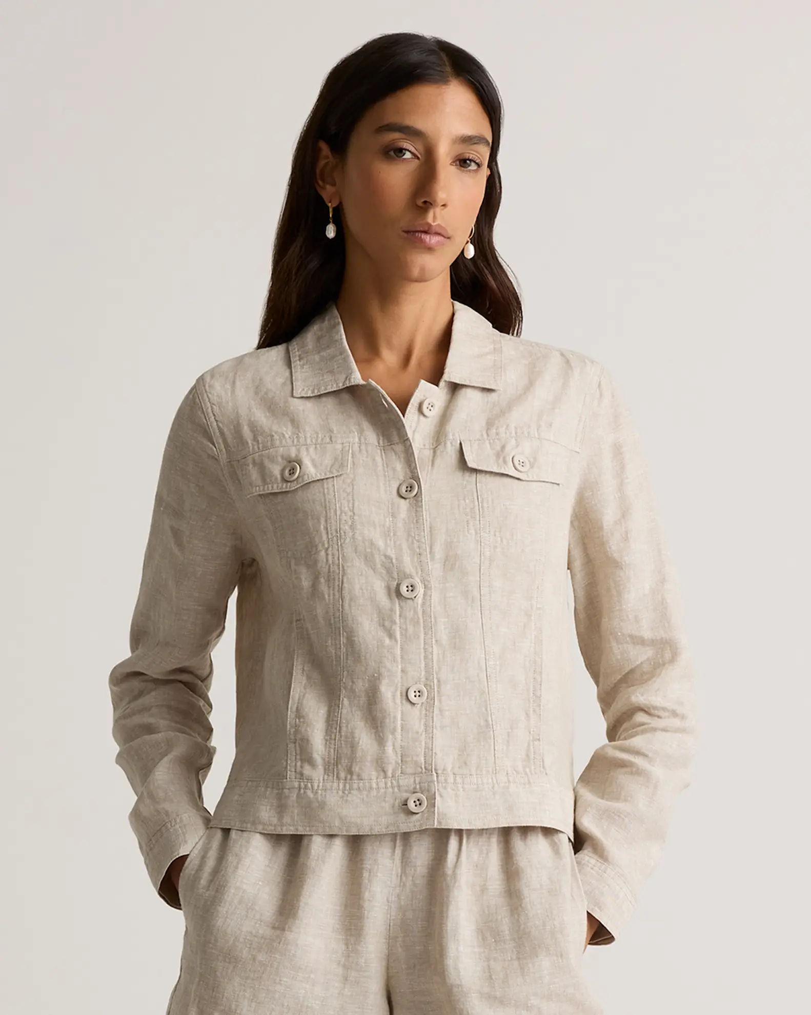 100% European Linen Jacket