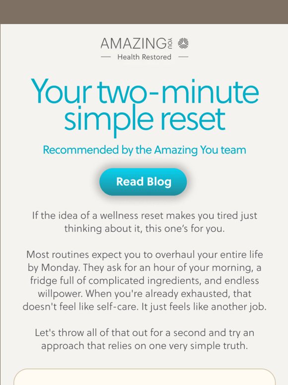 A wellness reset that doesn’t feel like a second job