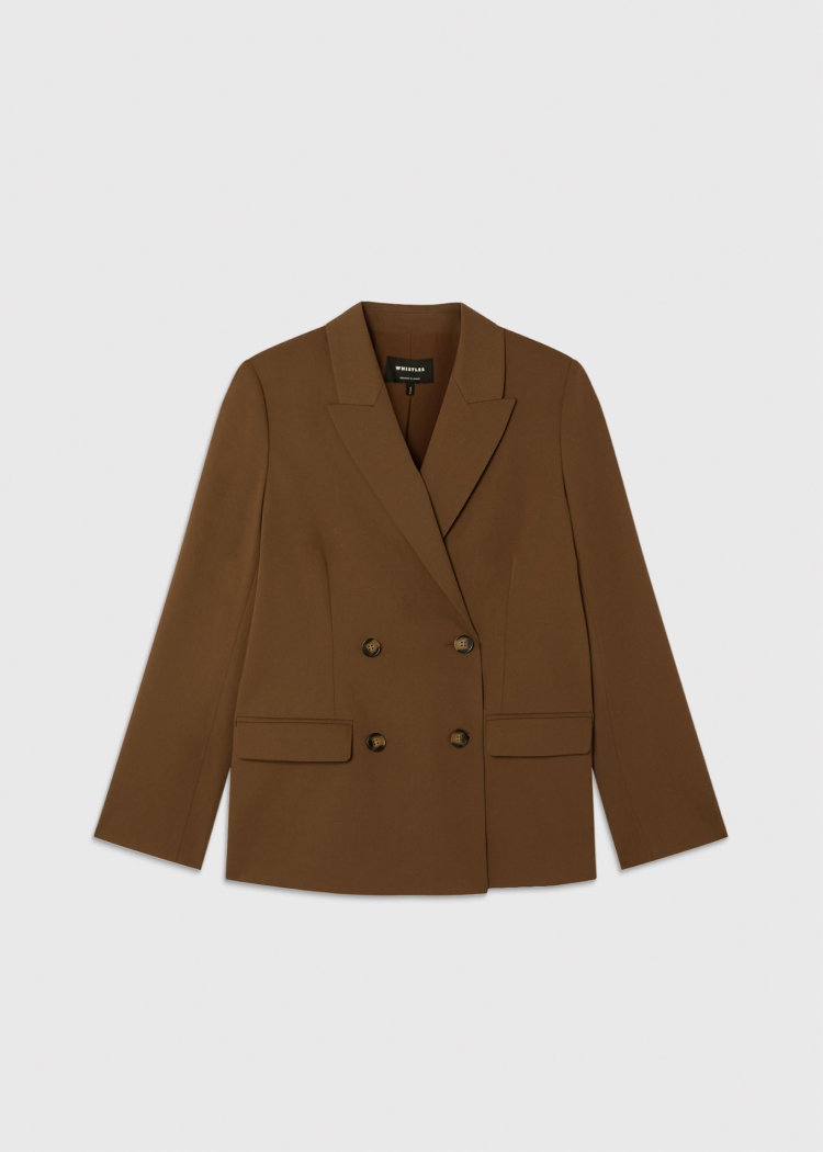 Brown Double Breasted Blazer