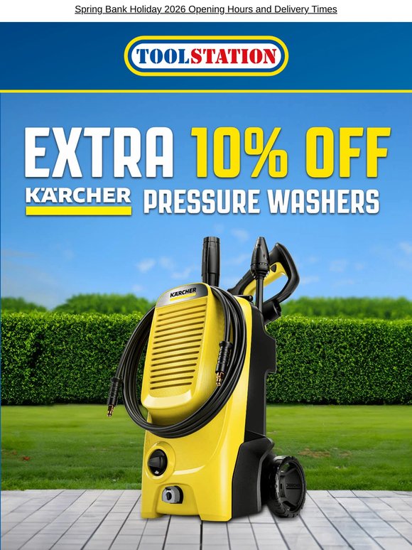 Last Chance: Extra 10% off Kärcher Pressure Washers